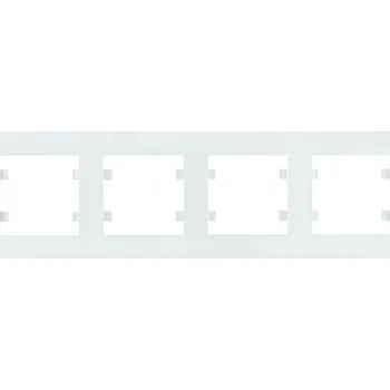 vypínač Hager Rámeček, Lumina intense, bílá lesk Orientace: Vodorovný, Rozměry: 4-násobný