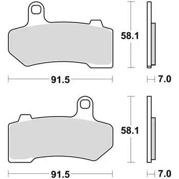 Brzdová destička brzdové destičky, BRAKING (sintrovaná směs CM77) 2 ks v balení M501-337