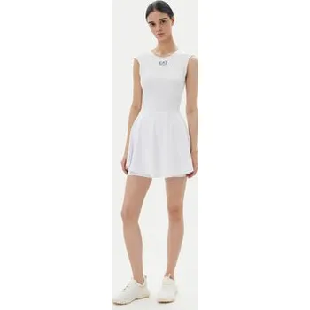 Dámské šaty EA7 Emporio Armani Tenisové šaty 7W000347 AF13282 U0002 Bílá Regular Fit M