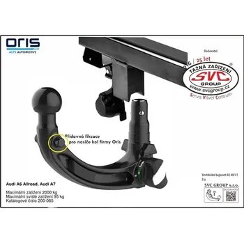 Tažné zařízení Tažné zařízení Audi A6 Kombi 08/2018-> BS 200-085 od SVC GROUP