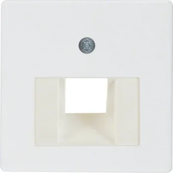 Elektrická zásuvka Berker Středová deska pro zásuvku datovou 1x RJ45 Barva: Bílá, Povrch: Lesk