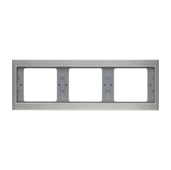 Elektrická zásuvka Rámeček Berker K.5, ušlecht. nerez. ocel Orientace: Vodorovný, Rozměry: 3-násobný