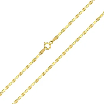 Šperk Zlatý řetízek Valentino ze žlutého zlata se střídavými broušenými očky - 2 mm 45 cm