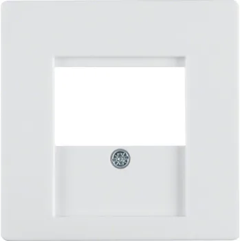 Elektrická zásuvka Centrální díl s výřezem pro telefonní zásuvku TDO Berker Q.1/Q.3/Q.7/Q.9 Barva: Bílá, Povrch: Sametová