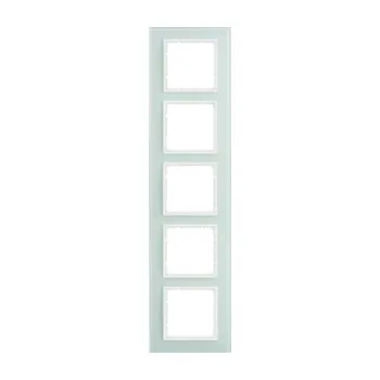 Elektrická zásuvka Rámeček Berker B.7, sklo, bílá Rozměry: 5-násobný