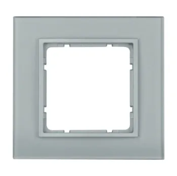 Elektrická zásuvka Rámeček Berker B.7, sklo, Alu Rozměry: 1-násobný