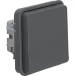 Zásuvka se zemnícím kolíkem, přístroj, IP 55, Berker W.1, šedá