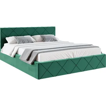 Postel Čalouněná postel CARO 90x200 s kovovým zdvižným roštem ZELENÁ
