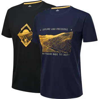 Pánské tričko CRIVIT Pánské funkční triko, 2 kusy (černá / navy modrá, S (44/46))