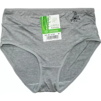Dámské kalhoty Dámské kalhotky do pasu s bambusem květina 4195 šedé