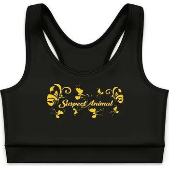 Dívčí funkční top ROBOPES černá Bamboo Ultra - Žlutá / 120