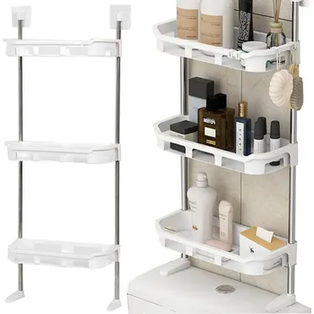 Koupelnový nábytek VERK GROUP Třípatrový koupelnový stojan nad toaletu - praktický policový regál pro úsporu místa