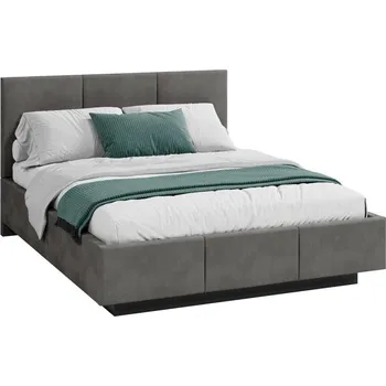 Postel Čalouněná postel AVEIRO 90x200 s kovovým zdvižným roštem GRAFIT