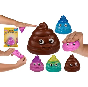 Žertovný předmět OOTB - Žertovné lepivé hovínko s obličejem