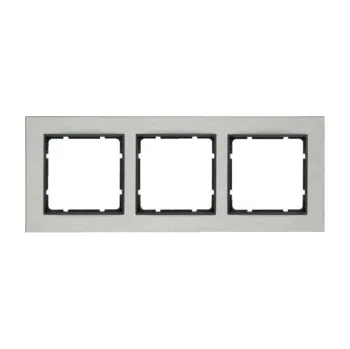 Elektrická zásuvka Rámeček Berker B.7, ušlecht. ocel/antracit Orientace: Vodorovný, Rozměry: 3-násobný