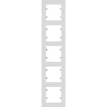 Hager Rámeček, Lumina intense, bílá lesk Orientace: Svislý, Rozměry: 5-násobný