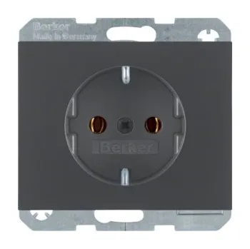 Elektrická zásuvka Zásuvka SCHUKO, Berker K.1/K.5 Barva: Antracit, Povrch: Mat