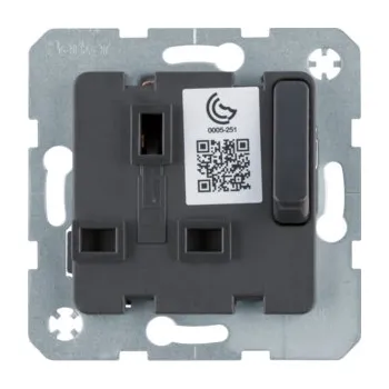 Elektrická zásuvka Zásuvka se zemnicím kolíkem a vypínačem, BRITSKÝ STANDARD, Berker Barva: Antracit, Povrch: Mat