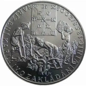 Stříbrná mince 200 Kč k 650. výročí vydání nařízení Karla IV. o zakládání vinic 2008 Proof