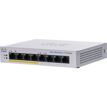 Switch Cisco CBS110-8PP-D Nespravované L2 Gigabit Ethernet (10/100/1000) Podpora napájení po Ethernetu (PoE) Šedá