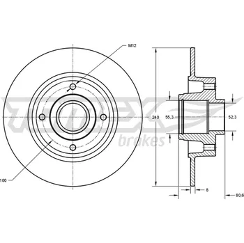 Brzdový kotouč Brzdový kotouč TOMEX TX 72-011