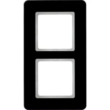 Elektrická zásuvka Rámeček Berker Q.7, sklo černá Rozměry: 2-násobný
