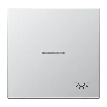 Bodové svítidlo Kolébky se symbolem a průzorem, JUNG LS990, hliník Symbol: světlo