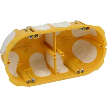 Elektrická zásuvka Berker Instalační krabička do sádrokartonu Rozměry: 2-násobný, Hloubka: 50 mm