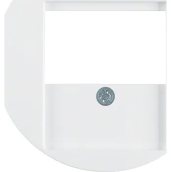 Elektrická zásuvka Berker Centrální díl s výřezem pro telefonní zásuvku TDO R.1/R.3/R.8 Barva: Bílá, Povrch: Lesk