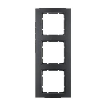 Elektrická zásuvka Rámeček Berker B.3, Alu, černá/antracit Rozměry: 3-násobný