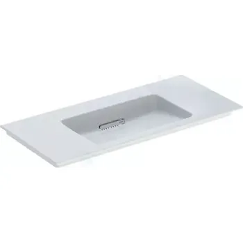 Umyvadlo Geberit ONE Umyvadlo nábytkové 105x48x13 cm, skrytý přepad, bez otvoru pro baterii, vodorovný odtok, KeraTect, bílá, 505.014.00.1