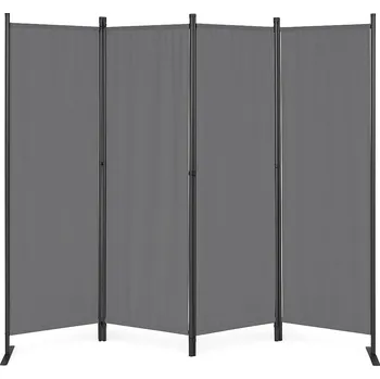 Paraván MultiGarden Skládací zahradní paraván 4panelový 216 x 167 cm šedý