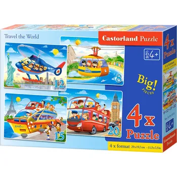 Puzzle 4v1 Na cestách 55 dílků