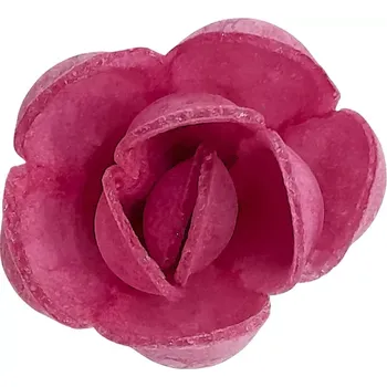 Jedlá dekorace na dort Dekorace oplatková - Růže poupě, fialová, 5 ks