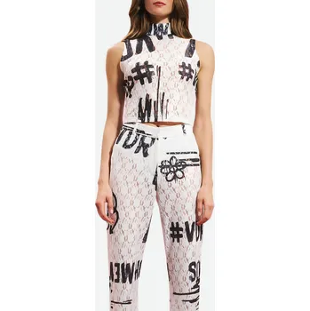 #VDR Lace White crop top S Bílá