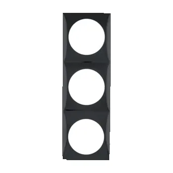 Elektrická zásuvka Berker Rámeček Integro Flow, černá, lesk Rozměry: 3-násobný