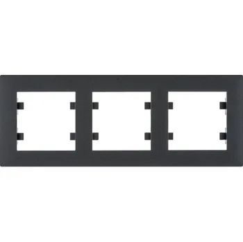 vypínač Hager Rámeček, Lumina intense, černá mat Orientace: Vodorovný, Rozměry: 3-násobný