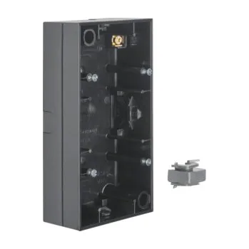 Elektrická zásuvka Krabice, 2-násobná na omítku, Berker S.1/Q.3/R.3, černá, lesk