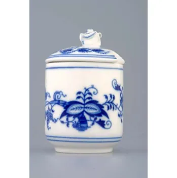 ZELENÝ Cibulák Hořčičník s víčkem s výřezem 0,1l Originál Český porcelán Dubí