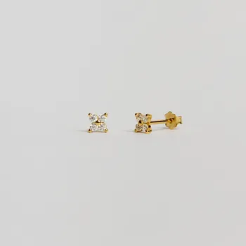 Náušnice Clover Sparkle Gold náušnice