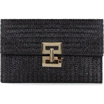 Kabelka BUBLA Elegantní kabelka černé psaníčko se zlatou sponou