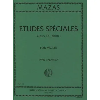 Jacques-Féréol Mazas: Études Spéciales, Opus 36, No. 1 - Galamian (noty na housle)