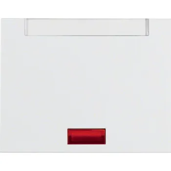 vypínač Kryt jednoduchý s průzorem a s popisovým polem berker K.1/K.5 Barva: Bílá, Povrch: Lesk