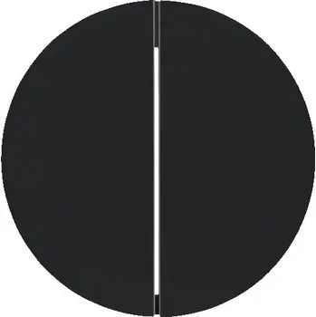 Elektrická zásuvka Kryt dělený, Berker R.1/R.3/R.8 Barva: Černá, Povrch: Lesk