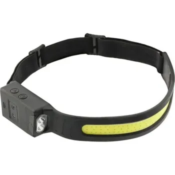 Čelovka COB, nabíjecí, 3,7V 1200mAh, IPX2, HOGERT