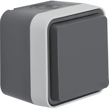 Elektrická zásuvka Zásuvka se zemnícím kolíkem a dětskou pojistkou, vodorovná, 1-3 průchodky, komplet., IP 55, Berker W.1, sv. šedá, mat Vyberte rámeček a barvu: 1-násobný, Orientace: Vodorovný