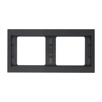 Elektrická zásuvka Rámeček Berker K.1, antracit mat Orientace: Vodorovný, Rozměry: 2-násobný