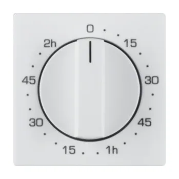 vypínač Centrální díl, mechanický časovač otočný, max. 120 minut, Berker Q.x, bílá, sametová Barva: Bílá, Povrch: Sametová