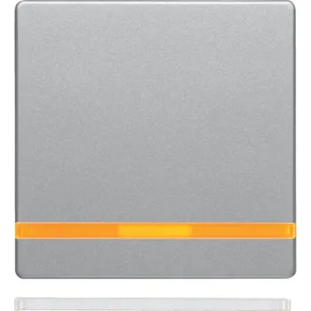 Elektrická zásuvka Berker Kryt jednoduchý s průzorem Q.1/Q.3/Q.7/Q.9 Barva: Stříbrná, Povrch: Sametová