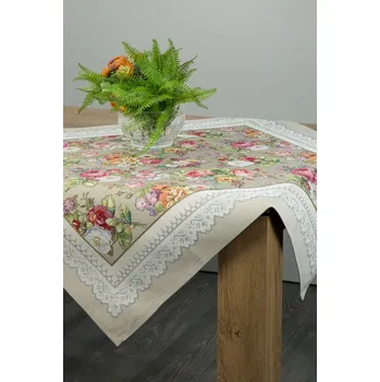 ubrus ArtFir Ubrus OLI 1175 | květiny 100 x 100 cm